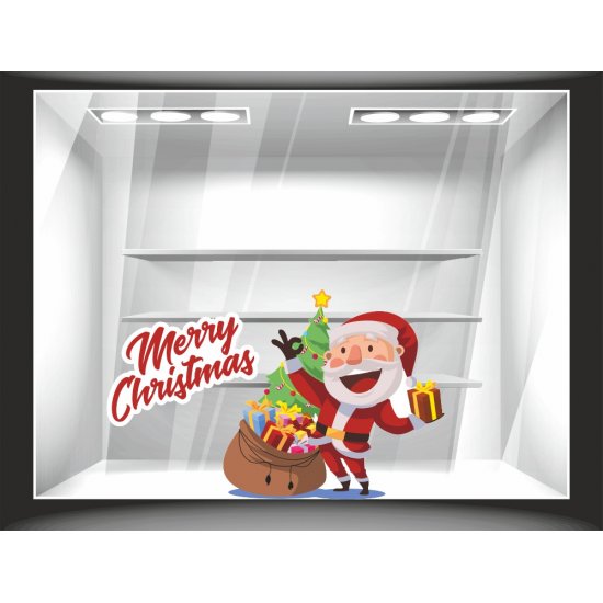 Window sticker - Santa Claus With Gifts 2 Window sticker - Santa Claus With Gifts 2